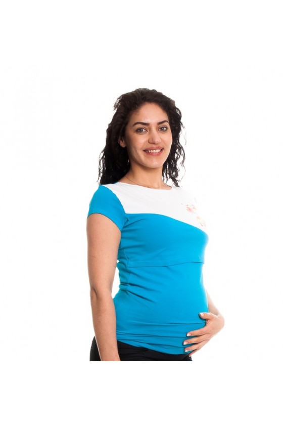 T-shirt ciążowy i do karmienia 'KWIATEK'