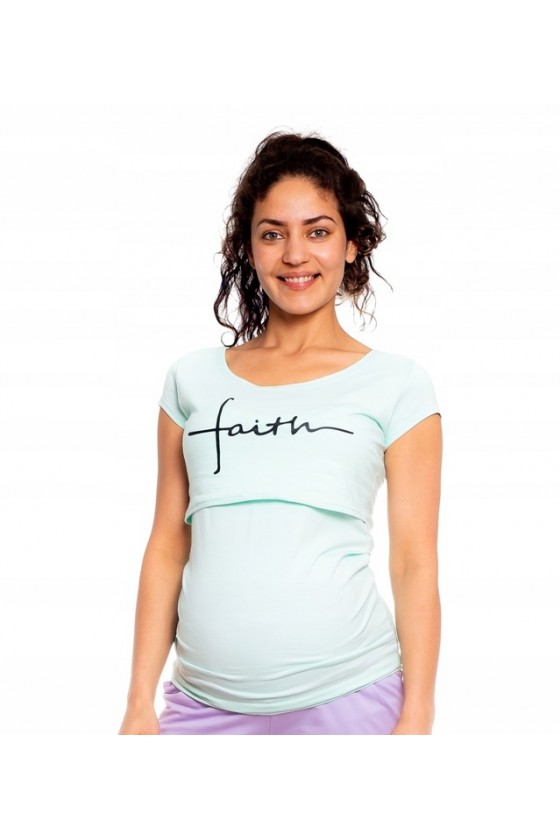 T-shirt ciążowy i do karmienia 'FAITH'
