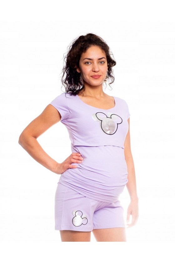 Piżama ciążowa i do karmienia z nadrukiem