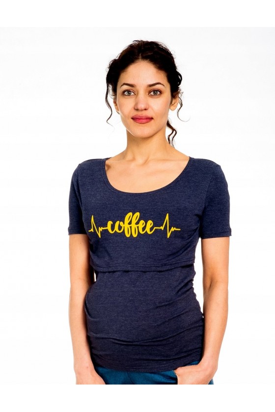T-shirt ciążowy i do karmienia  'COFFEE'